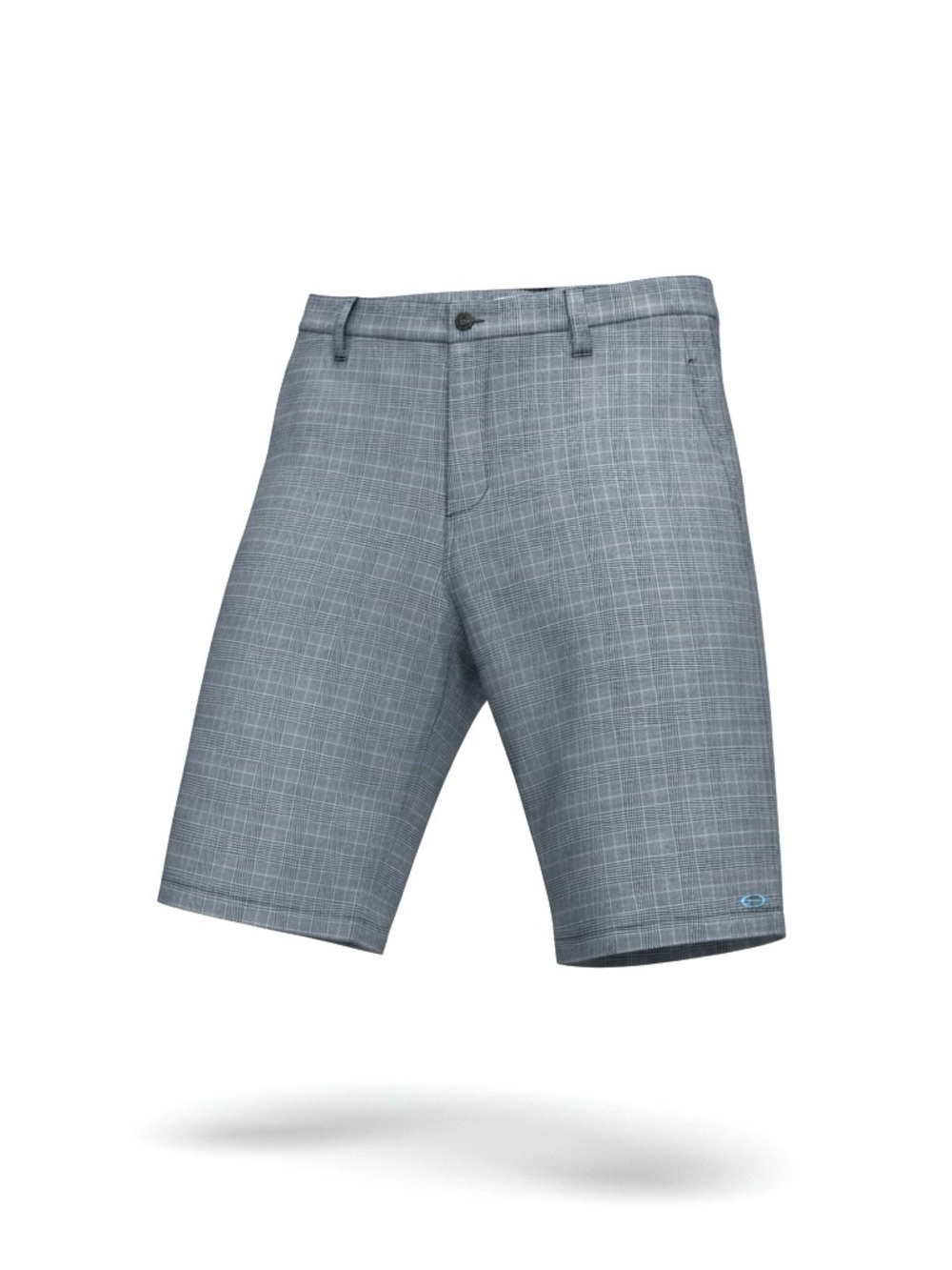 Oakley Men's Gray Windowpane Flat Front Shorts